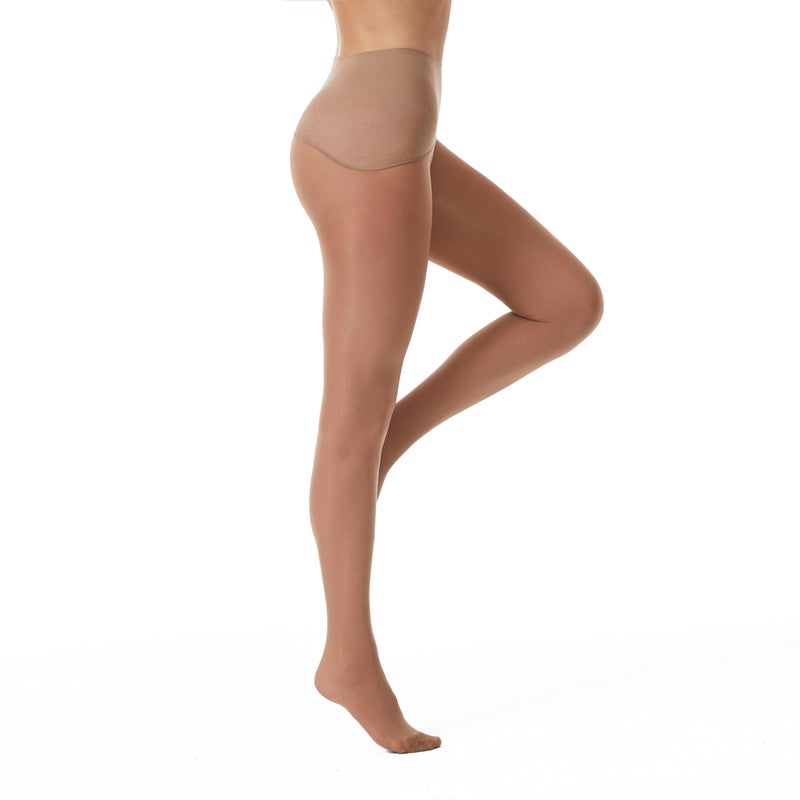 Frola Oil Shiny Stockings Pantyhose 360Â°Seamless Crotch High Waist Smooth Tights for Women(Large,1Pair Brown) - Image 1